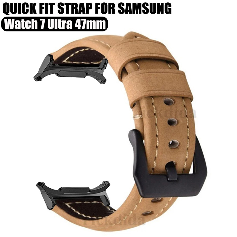 Samsung Smartwatch Ultra Accessories - Yüksek Kaliteli Hakiki Deri Kayış Samsung