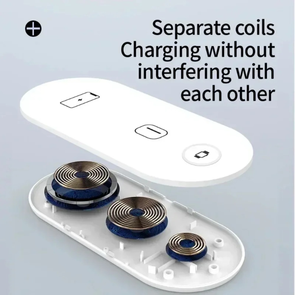 Wireless Charger Watch - 3'ü 1 Arada Kablosuz Şarj Pedi