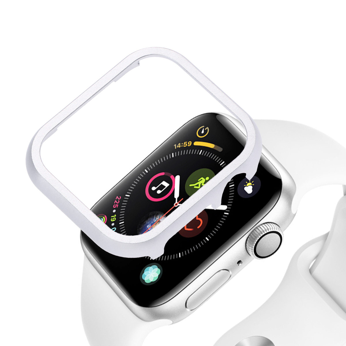 Watch Case Bumper - 40Mm Alüminyum Alaşımlı Metal Çerçeve Koruyucu